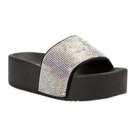 Marquiz Zapatillas de moda en la plataforma negro gris 6