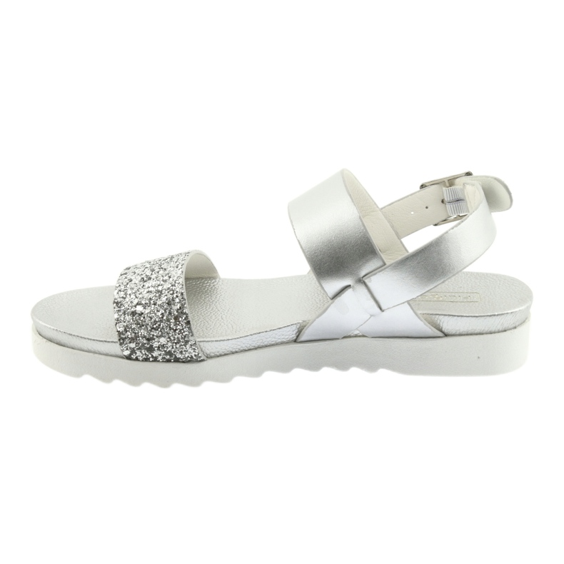 Sandalias Filippo cómodas plata de plata 685 Brocade Strap 2