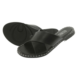Filippo Pantuflas negras con tachuelas negro 4