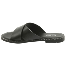 Filippo Pantuflas negras con tachuelas negro 2