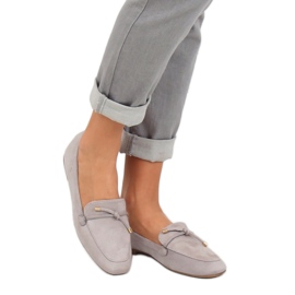 Gris Mocasines grises de mujer 7115-P Gris 1