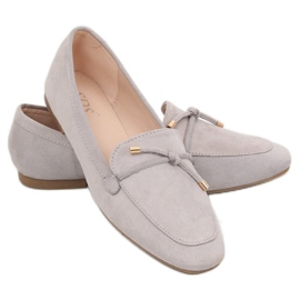 Gris Mocasines grises de mujer 7115-P Gris 3