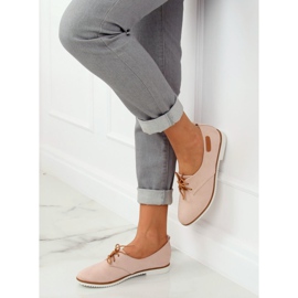 Mocasines de mujer beige y rosa 6907-BL Pink 1