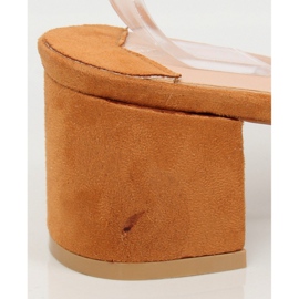 Bombas con camello de talón expuesto S0-231 Camel II-GAT marrón 5