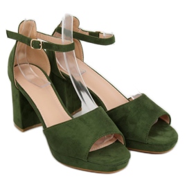 Sandalias de tacón verde 6952-GL Green 3
