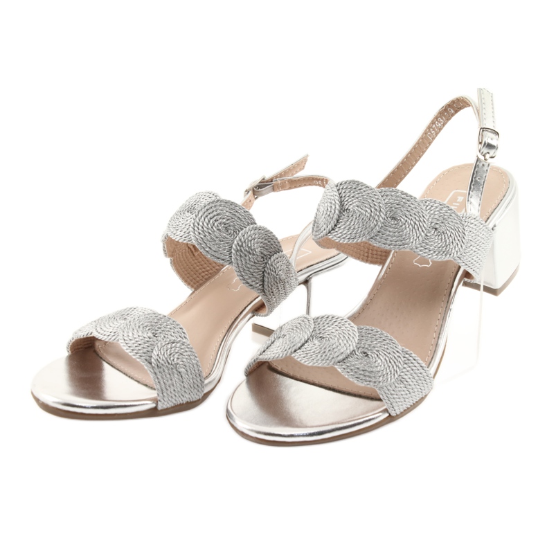 Sandalias cordon plata soutache Filippo 793 gris 3 Sandalias cordon plata soutache Filippo 793 gris 3