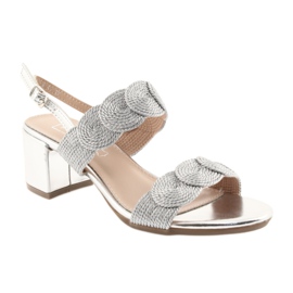Sandalias cordon plata soutache Filippo 793 gris 1 Sandalias cordon plata soutache Filippo 793 gris 1