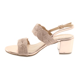 Sandalias con soutache cordón dorado Filippo 793 2