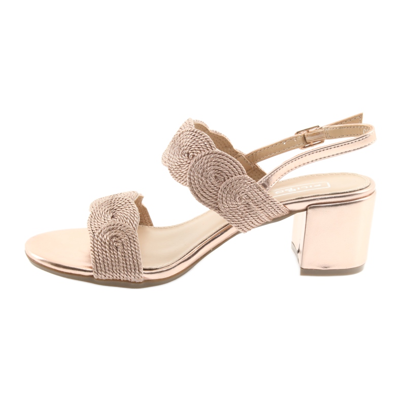 Sandalias con soutache cordón dorado Filippo 793 2