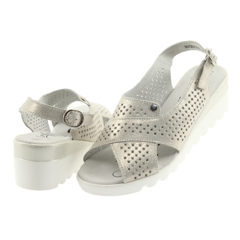 Sandalias de mujer doradas en la cuña Filippo 729 dorado 3