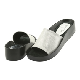 Pantuflas perfiladas plateadas Filippo 768 gris 4