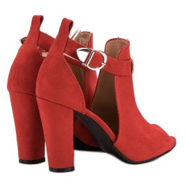 Queen Vivi Zapatos de gamuza en una barra rojo 5