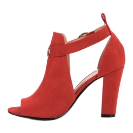 Queen Vivi Zapatos de gamuza en una barra rojo 4