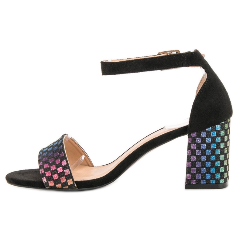 Sandalias VINCEZA de moda negro multicolor 1
