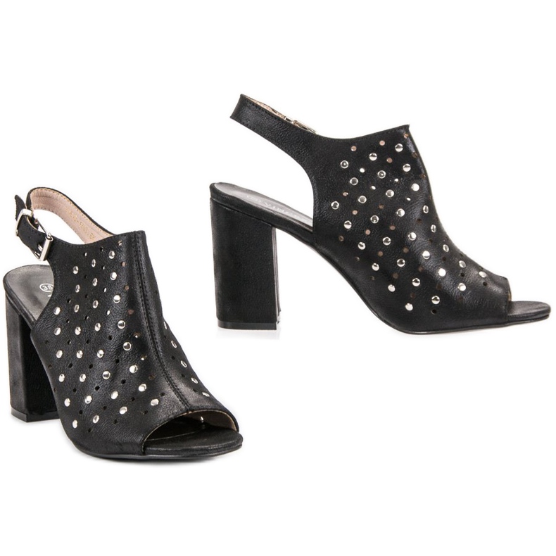 Sandalias VINCEZA con chorros negro 2