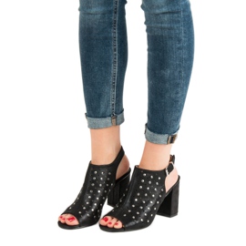 Sandalias VINCEZA con chorros negro 6