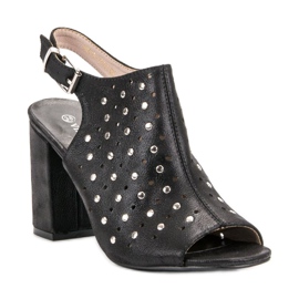 Sandalias VINCEZA con chorros negro 4