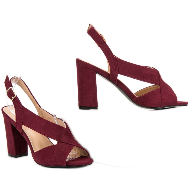 Abloom Sandalias de gamuza elegantes rojo 1