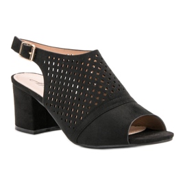 Sandalias casuales cerradas negro 2