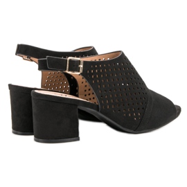 Sandalias casuales cerradas negro 4