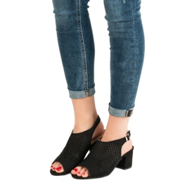 Sandalias casuales cerradas negro 6