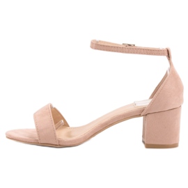 Renda Sandalias clásicas de tacón alto rosado 4