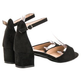 Super Mode Sandalias de tacón negras negro 4