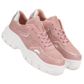 Zapatillas rosas con efecto holo rosado 1