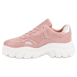 Zapatillas rosas con efecto holo rosado 5
