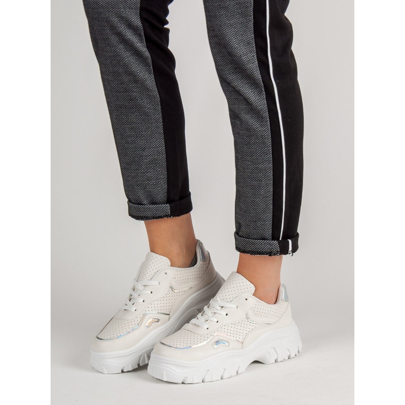 Zapatillas Blancas Con Efecto Holo blanco 2 Zapatillas Blancas Con Efecto Holo blanco 2