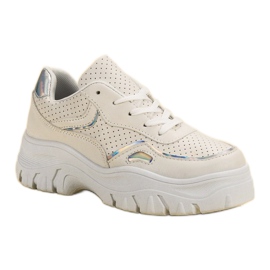 Zapatillas Blancas Con Efecto Holo blanco 4