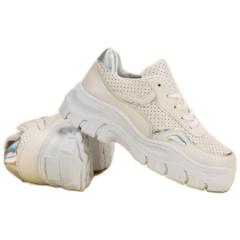 Zapatillas Blancas Con Efecto Holo blanco 6