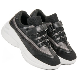 Zapatillas negras de moda negro 2