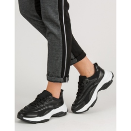Calzado deportivo con cordones negro 1 Calzado deportivo con cordones negro 1