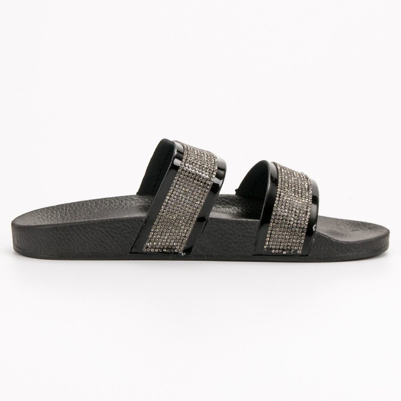 Seastar Pantuflas Negras Con Cristales negro 1 Seastar Pantuflas Negras Con Cristales negro 1