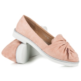 Vices Zapatos de ante con adornos de purpurina rosado 1