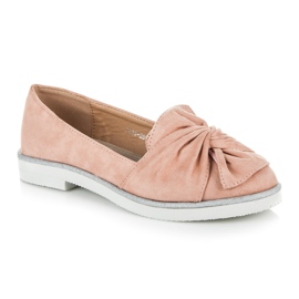 Vices Zapatos de ante con adornos de purpurina rosado 3