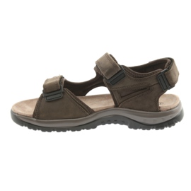 Sandalias de velcro, fondo marrón claro EVA DK 2