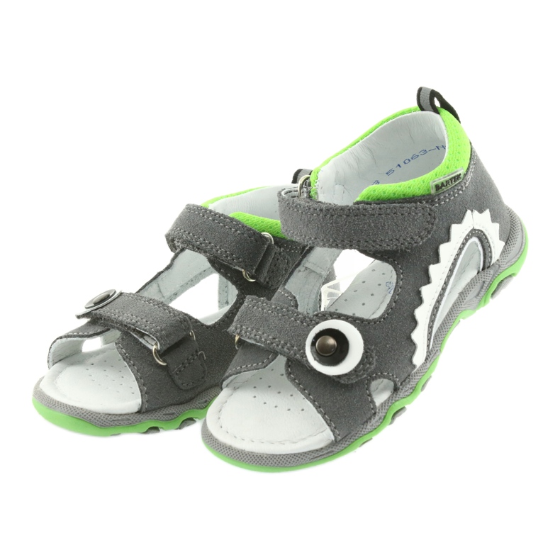 Sandalias niño nabos Bartek 51063 gris blanco verde 3