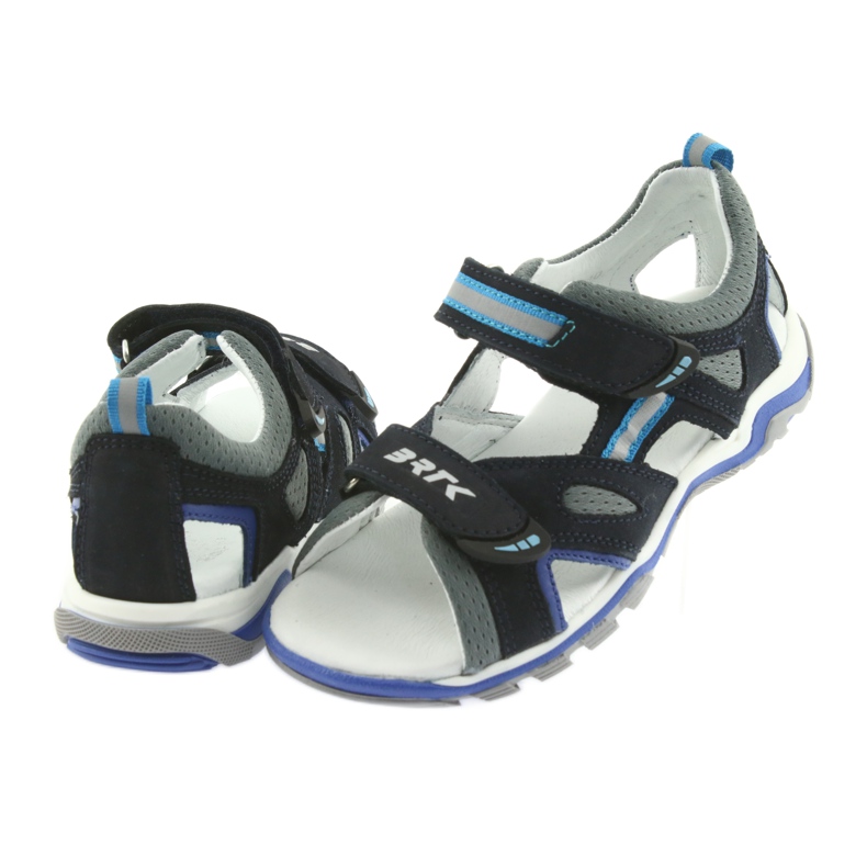 Sandalias niño nabos Bartek azul marino y gris 5