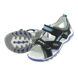 Sandalias niño nabos Bartek azul marino y gris 4