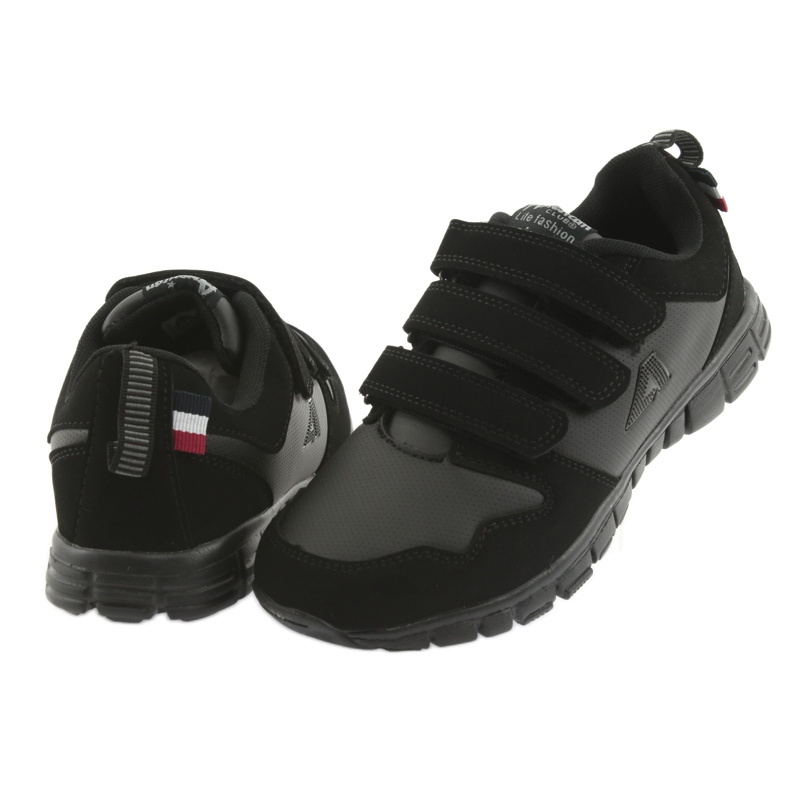 Zapatillas deportivas American Club FH16 Velcro negro 4