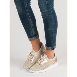 SHELOVET Zapatos deportivos de malla amarillo 1 SHELOVET Zapatos deportivos de malla amarillo 1