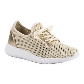 SHELOVET Zapatos deportivos de malla amarillo 3