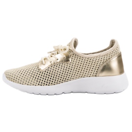 SHELOVET Zapatos deportivos de malla amarillo 4