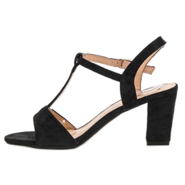 Jumex Sandalias de ante negras negro 4