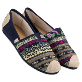 Lady Fashion Zapatillas Slip On Boho azul multicolor 4
