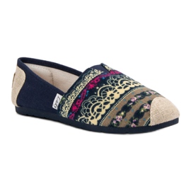 Lady Fashion Zapatillas Slip On Boho azul multicolor 5