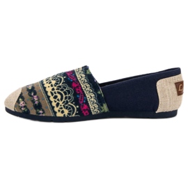Lady Fashion Zapatillas Slip On Boho azul multicolor 6
