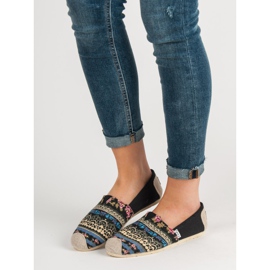 Lady Fashion Zapatillas Slip On Boho negro multicolor 1